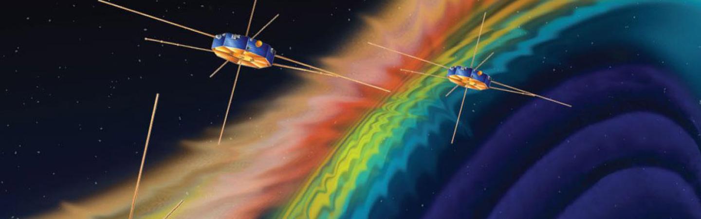Illustration of the MMS mission. Credit: NASA Depiction of satellites in space.
