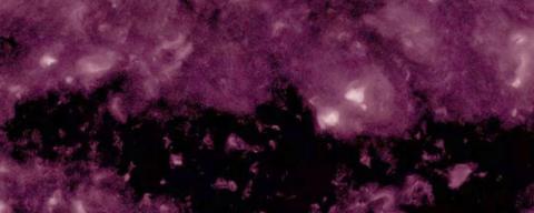 Purple coronal flare with black hole.