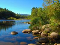 A rocky river in the White Mountains of New Hampshire