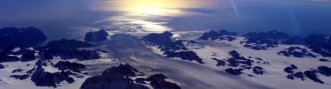 Aerial view of arctic region