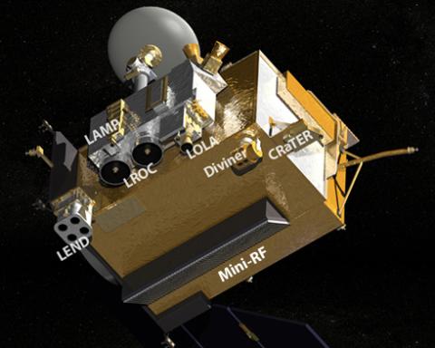 Artist's illustration of the Lunar Reconnaissance Orbiter.