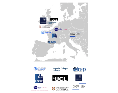 Map of European HelioSwarm institutions.