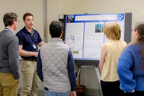 PhD student Grant Milne presents his research, funded by the Office of Naval Research Ocean Acoustics Program.
