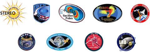 Color logos of past success missions. 