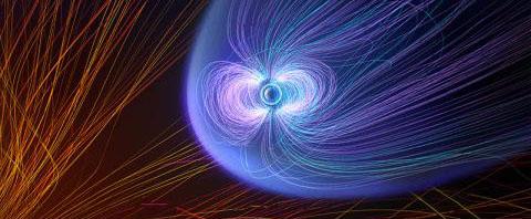 Simulated illustration of space weather.