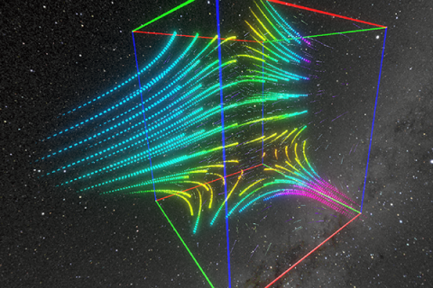 Image rendering of a hairy slice in a rectangle. 
