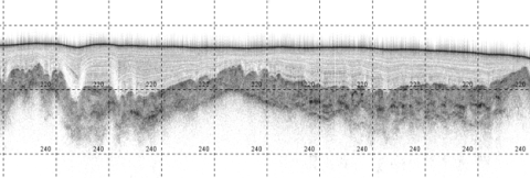 seabed profile taken with SBP-29 on AR103