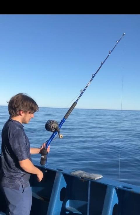 deploying and retrieving a CTD using a heavy-duty fishing rod with an electric reel