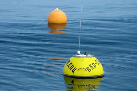 yellow and orange buoys in the ocean