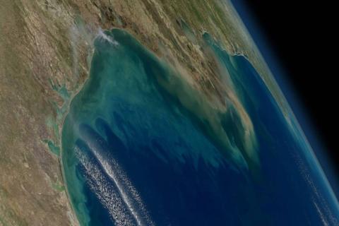 Aerial photo of Gulf of Mexico