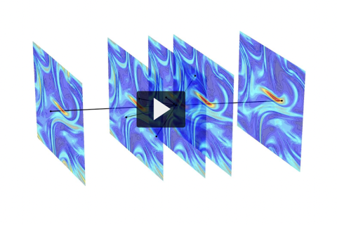 Blue Turbulence Simulation