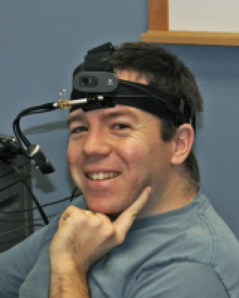 A headshot of Roland Arsenault, an information technologist with the Center for Coastal and Ocean Mapping.