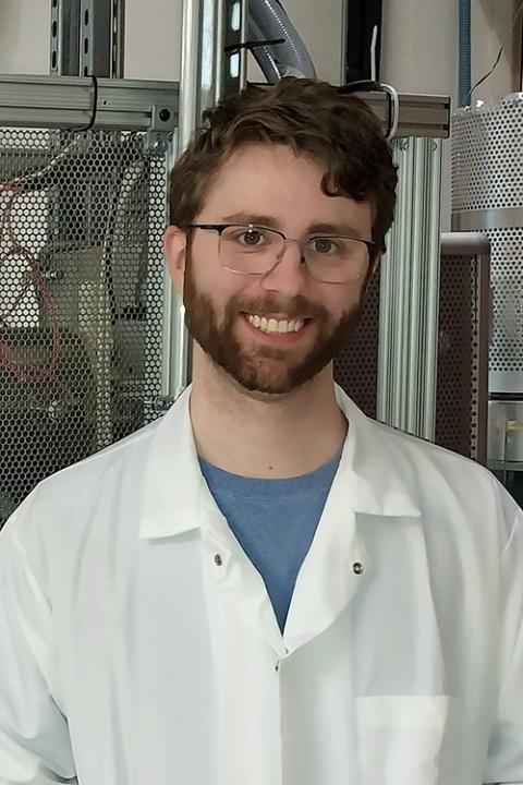 Lab shot of Lance Davis, EOS SSC Research Scientist.